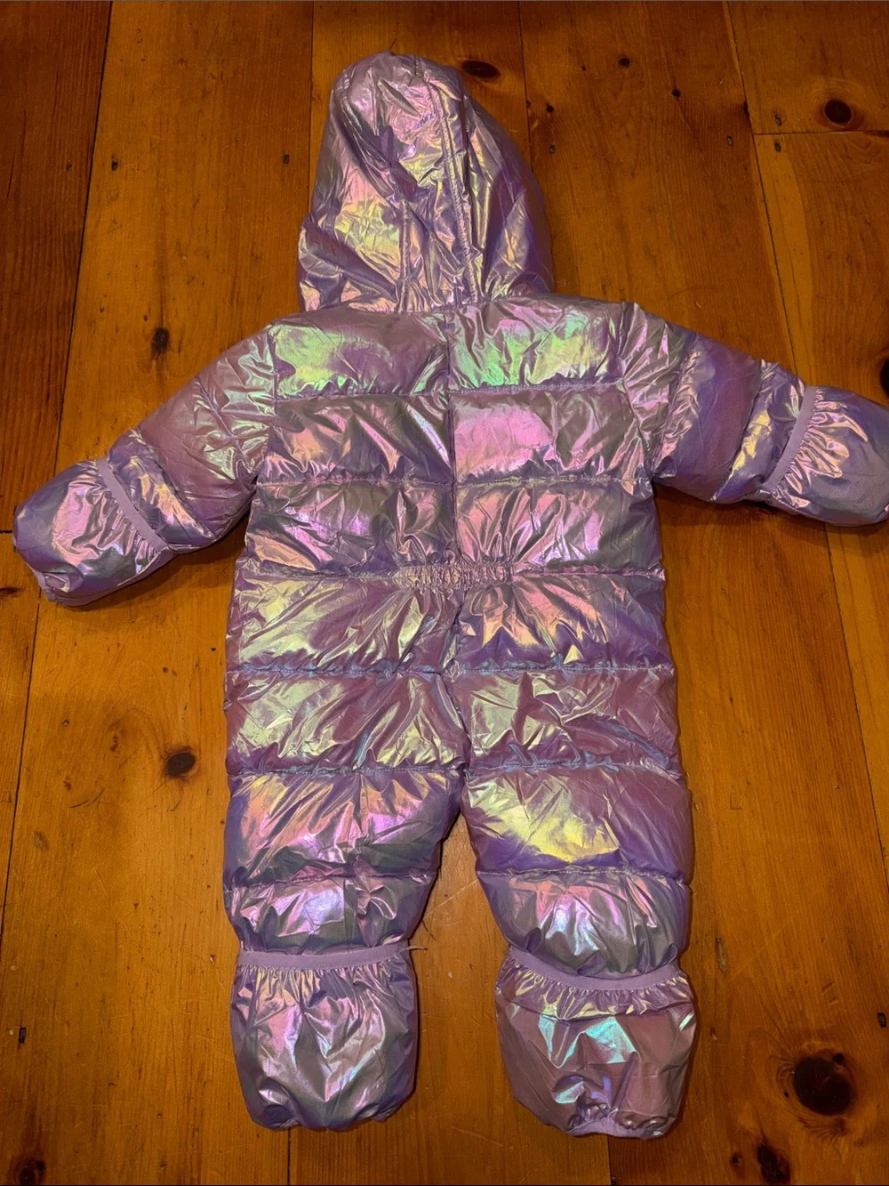 Iridescent Lilac Baby Snowsuit